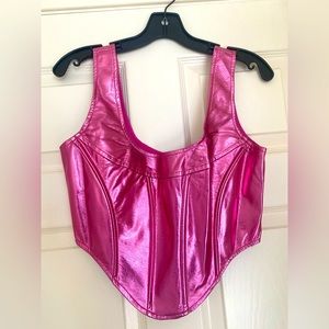 ELSIE & FRED PINK METALLIC CORSET
